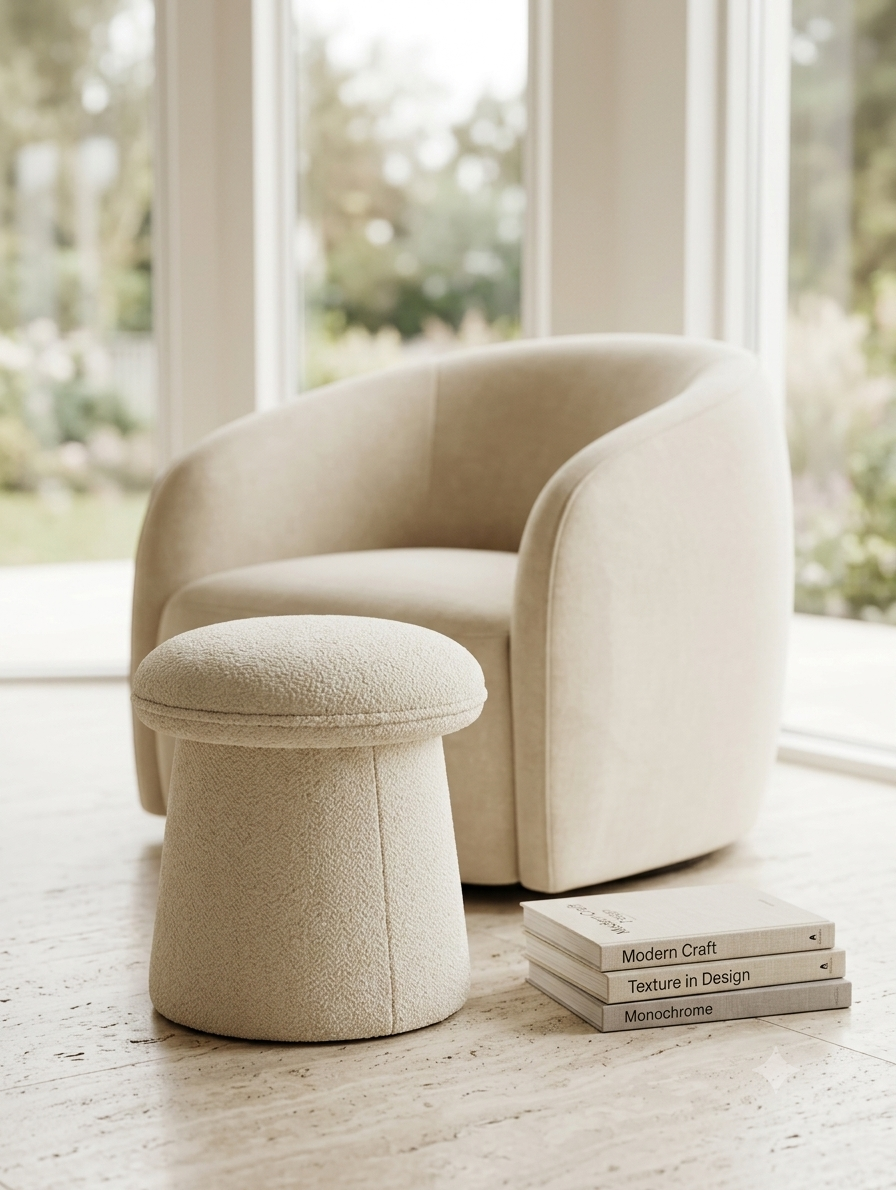 KONACConcept MashPuff 'Cream Bouclé' Mantar Puf